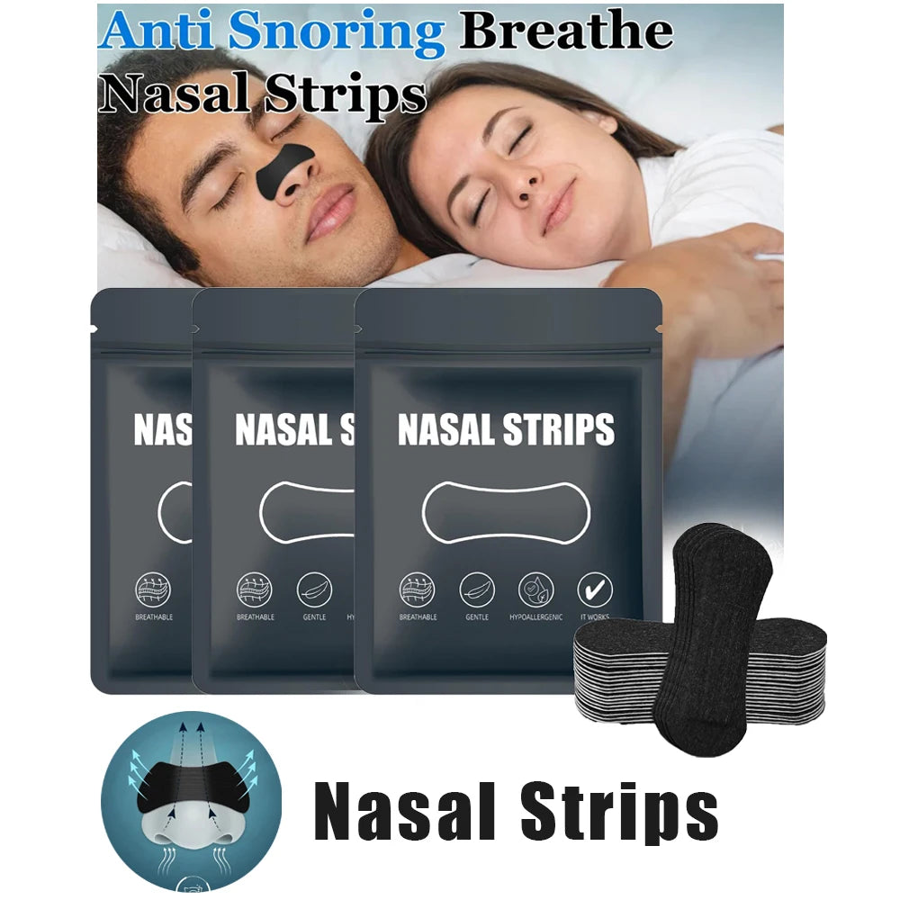 Anti Snoring Nose Strips for Breathing Correction Physical Expansion Breathable Nasal Patch Better Sleep Anti-Snoring Nasal Stri SleepClear