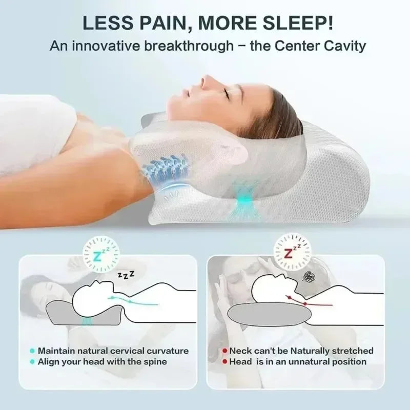 Butterfly Memory Foam Neck Pillow - SleepClear