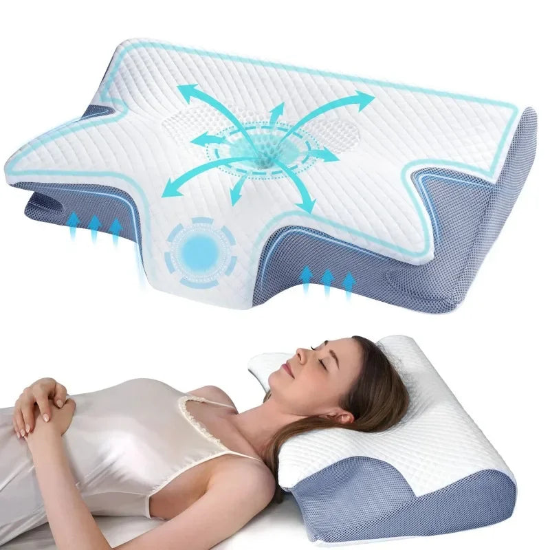 Butterfly Memory Foam Neck Pillow - SleepClear